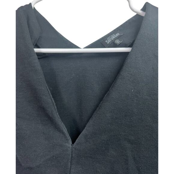 Kate Spade Saturday Black V-Neck Women's Top Medium - Picture 4 of 8